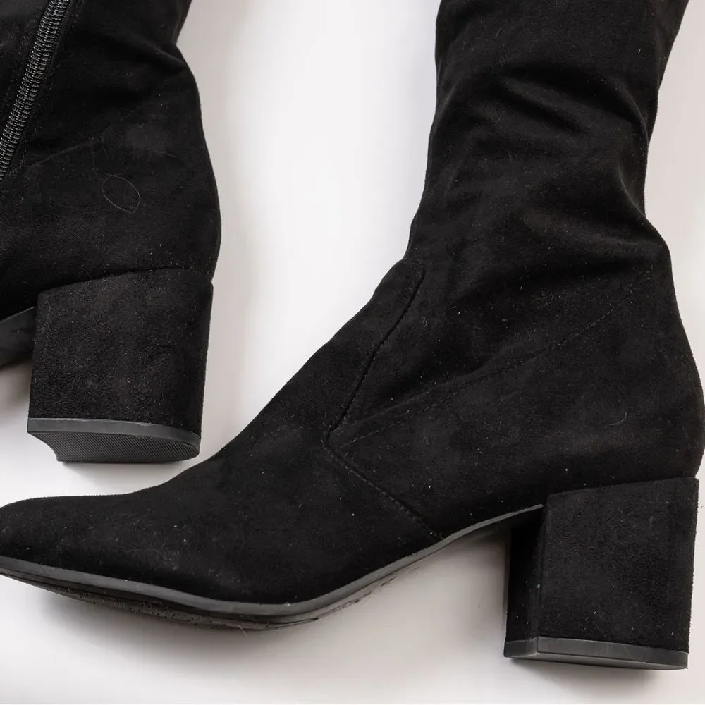 UNISA Dedrii Over the Knee Boots Black vegan suede size 8.5M